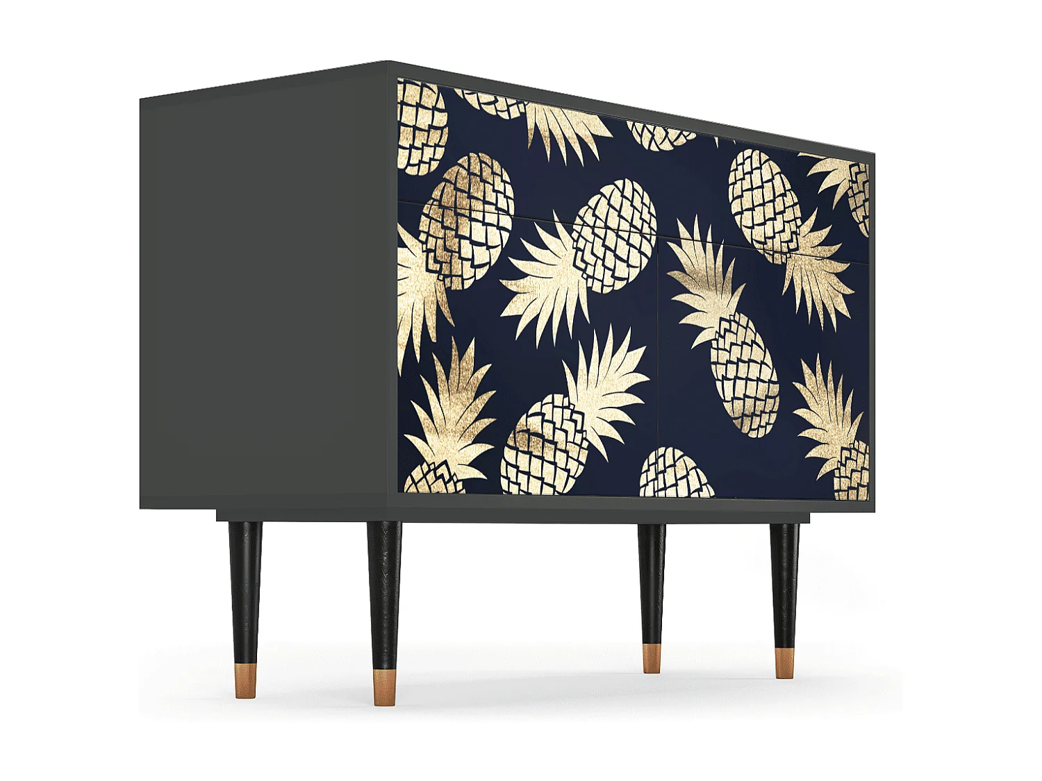 Kredens - 115x85x48 cm - BS4 - Sunny Pineaple, Antracyt