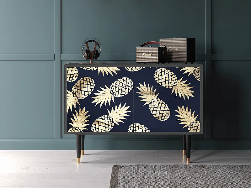 Dressoir - 115x85x48 cm - BS4 - Sunny Pineaple, Antraciet