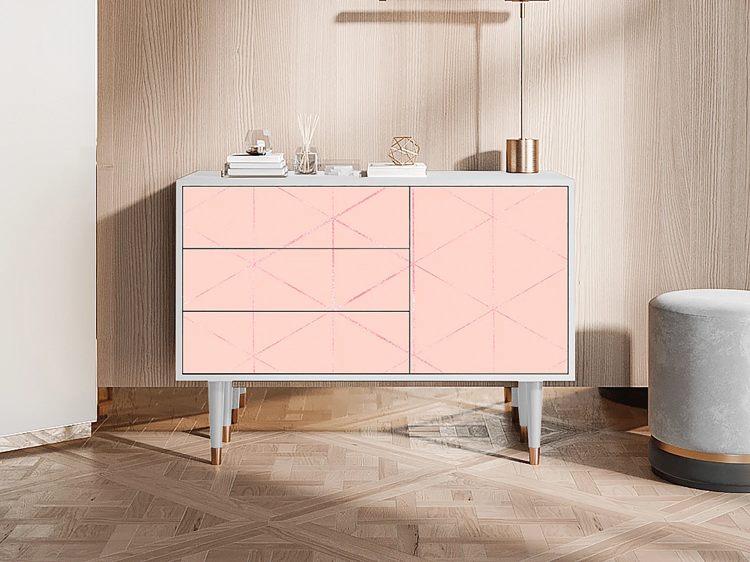 Buffet - 115х84х41 cm - S3 - Rose Quartz, Blanc
