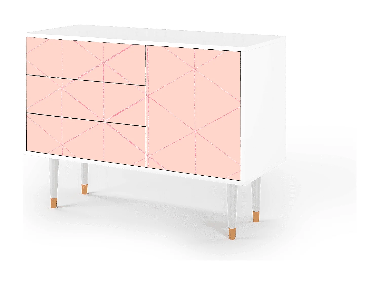 Buffet - 115х84х41 cm - S3 - Rose Quartz, Blanc