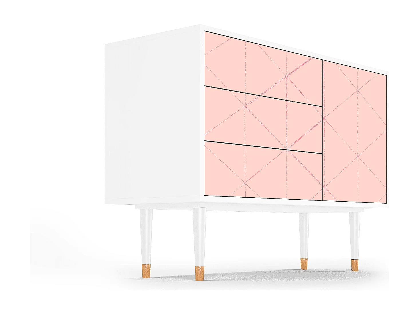 Buffet - 115х84х41 cm - S3 - Rose Quartz, Blanc