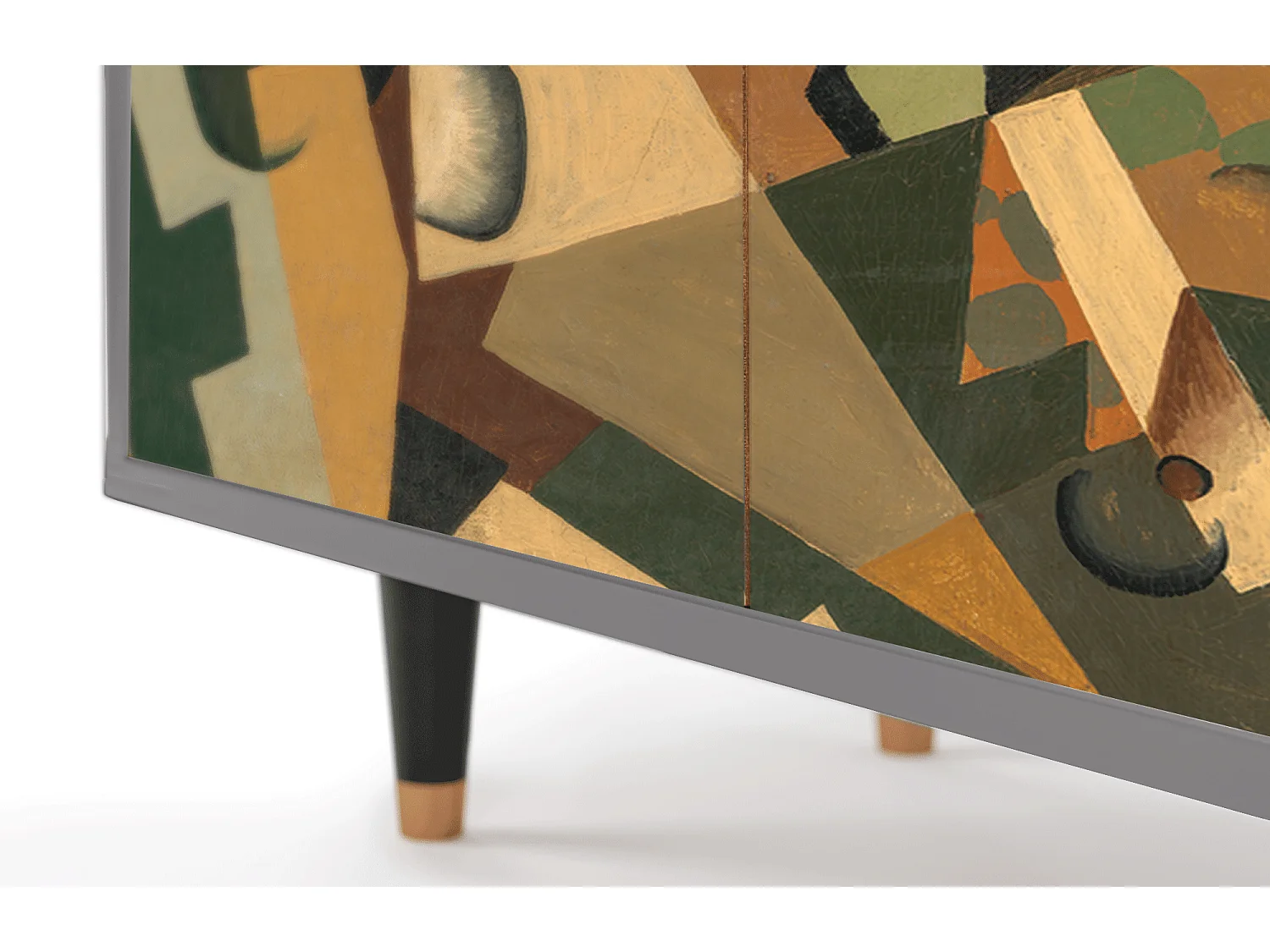 Credenza - 94x96x48 cm - BS3 - Glass and Checkerboard, Grigio