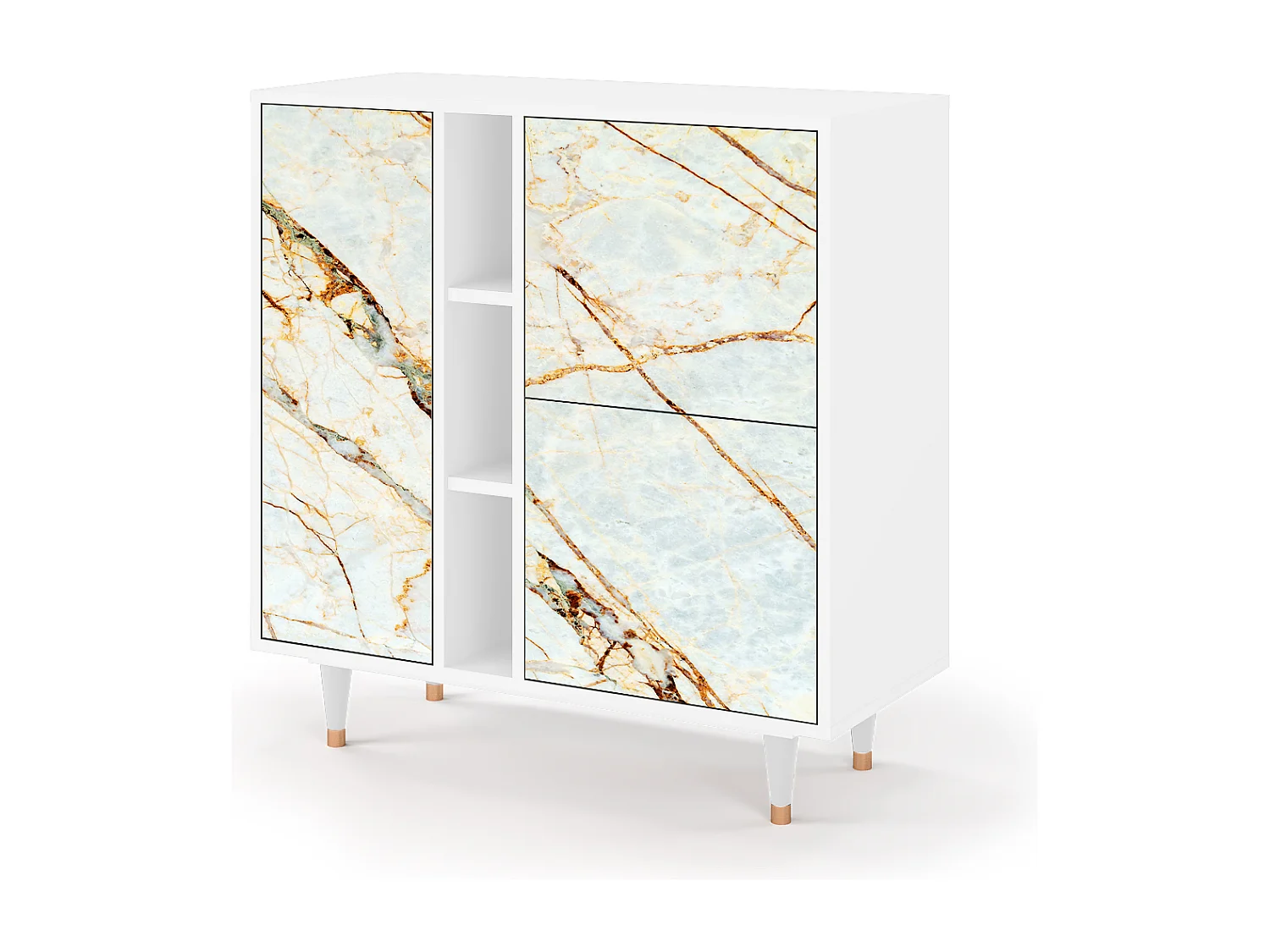 Credenza - 94х96х41 cm - BS5 - Sabbiay Marble, Bianco