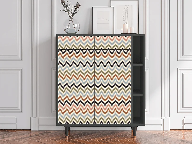 Buffet - 96х110х41 cm - BS6 - Bright Ripple, Anthracite