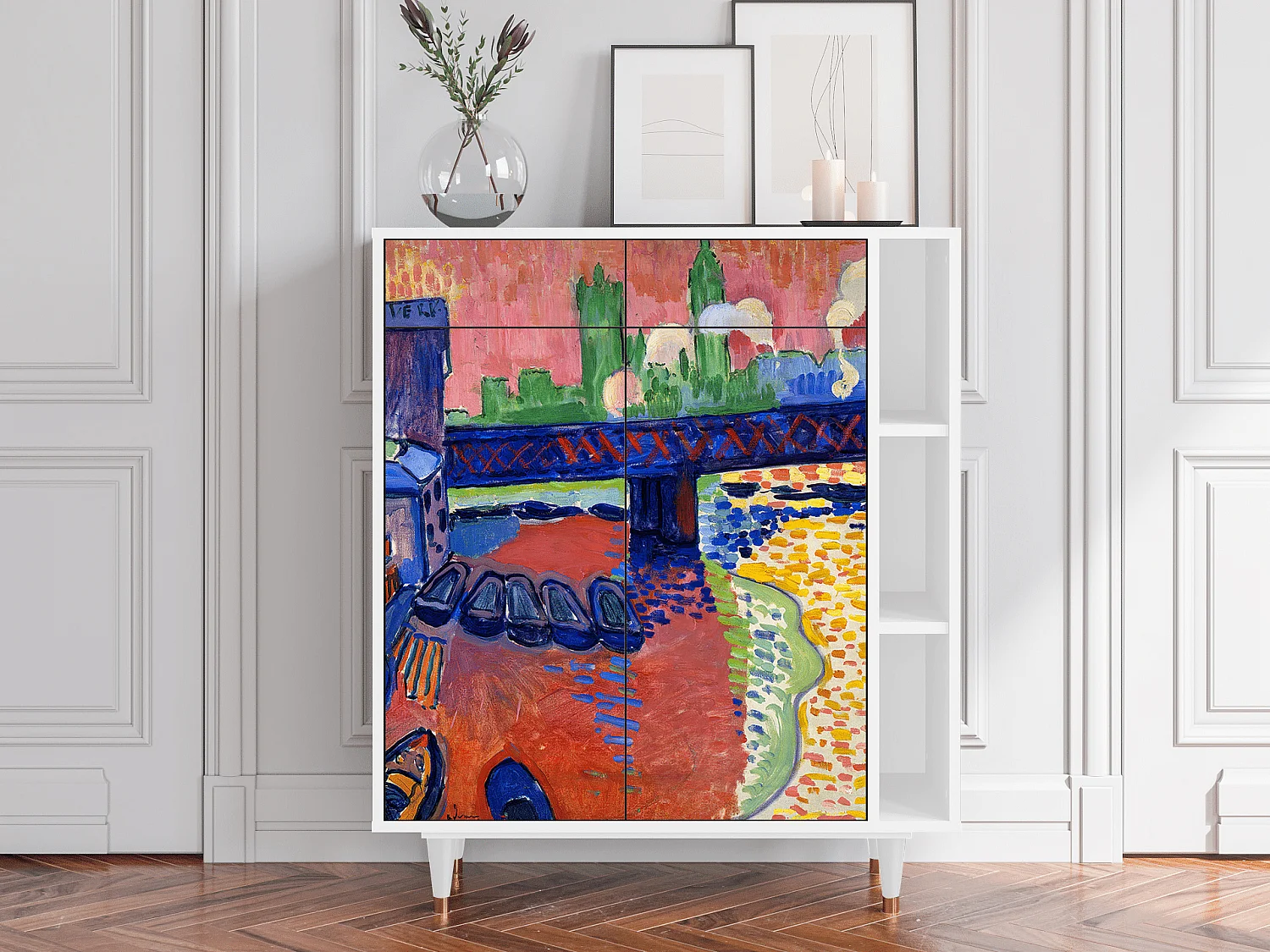 Buffet - 96х110х41 cm - BS6 - Charing Cross Bridge, Blanc