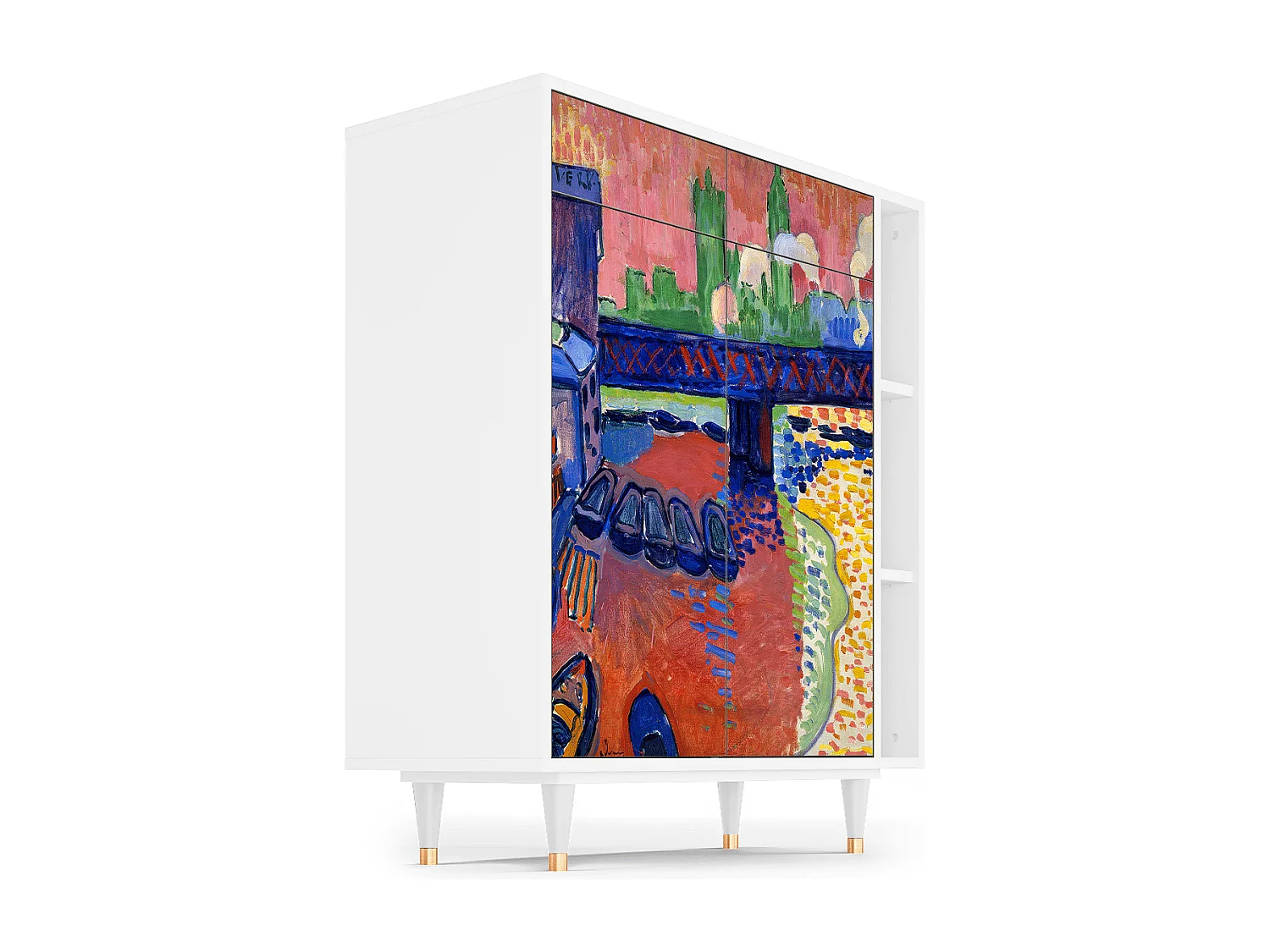 Buffet - 96х110х41 cm - BS6 - Charing Cross Bridge, Blanc