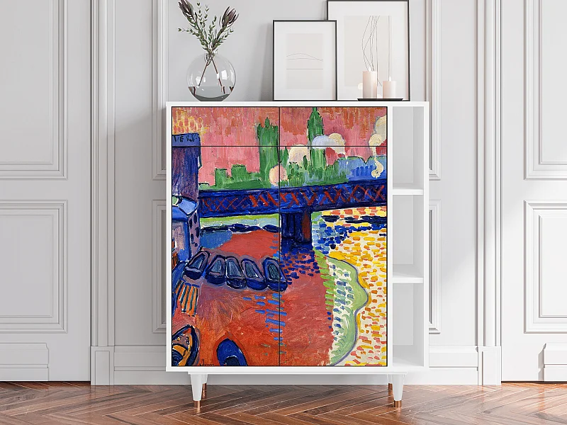 Aparador - 96х110х41 cm - BS6 - Charing Cross Bridge, Branco