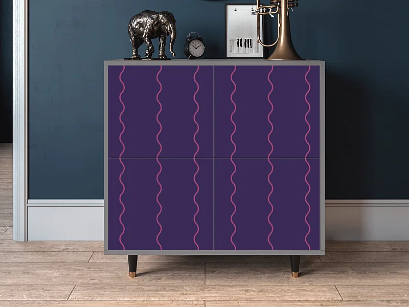 Kredens - 94x96x48 cm - BS3 - Grape Maccaroni, Szary