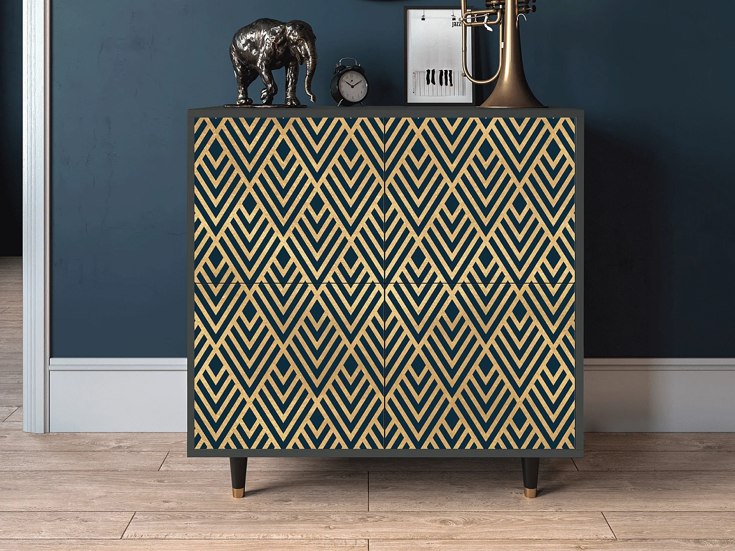 Buffet - 94x96x48 cm - BS3 - Egypt Triangles, Anthracite