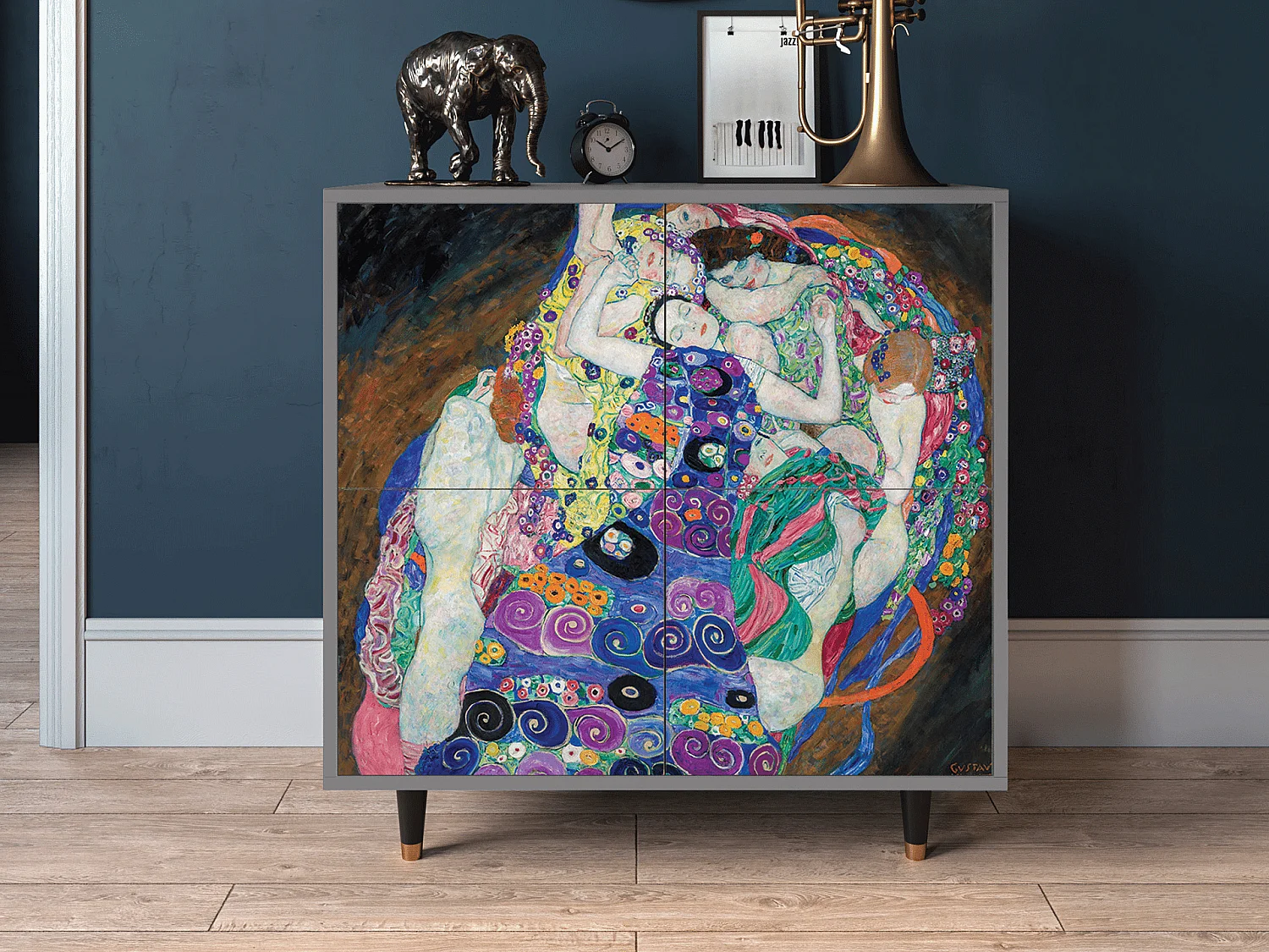 Aparador - 94x96x48 cm - BS3 - The Maiden by Klimt, Cinza