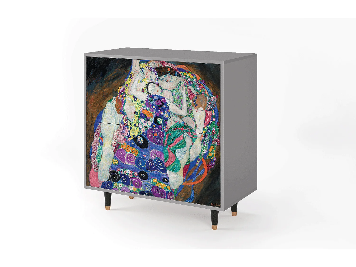 Aparador - 94x96x48 cm - BS3 - The Maiden by Klimt, Cinza