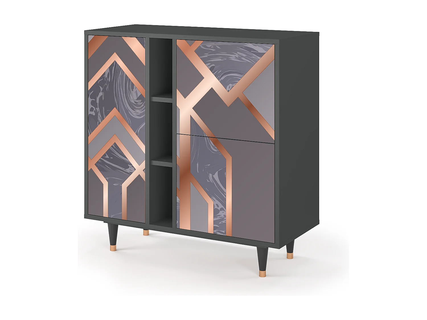 Sideboard - 94х96х41 cm - BS5 - Taupe Anatomy, Anthrazit