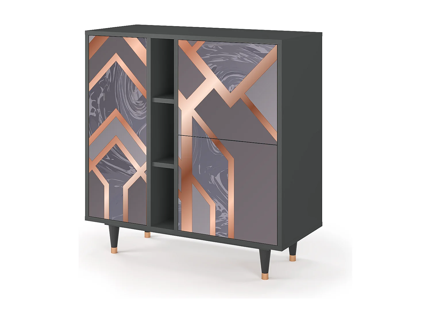 Sideboard - 94х96х41 cm - BS5 - Taupe Anatomy, Anthrazit