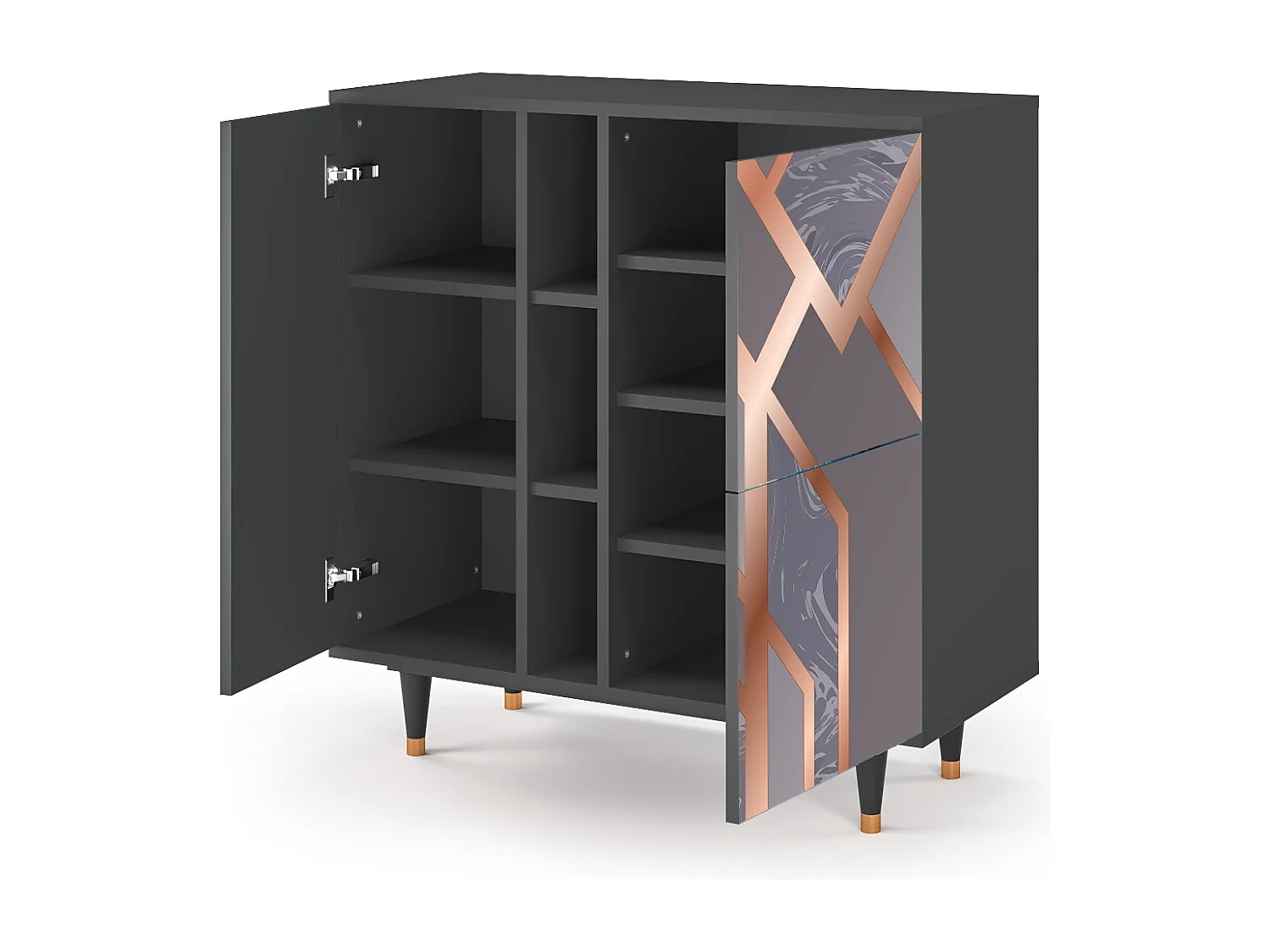 Sideboard - 94х96х41 cm - BS5 - Taupe Anatomy, Anthrazit