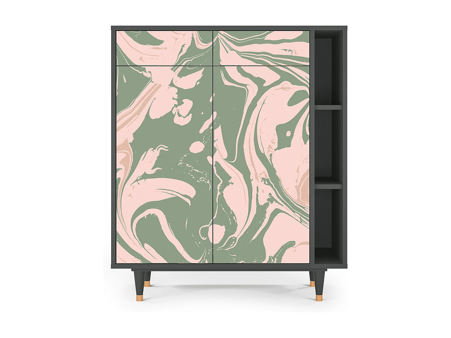 Credenza - 96х110х41 cm - BS6 - Aquarelle, Antracite