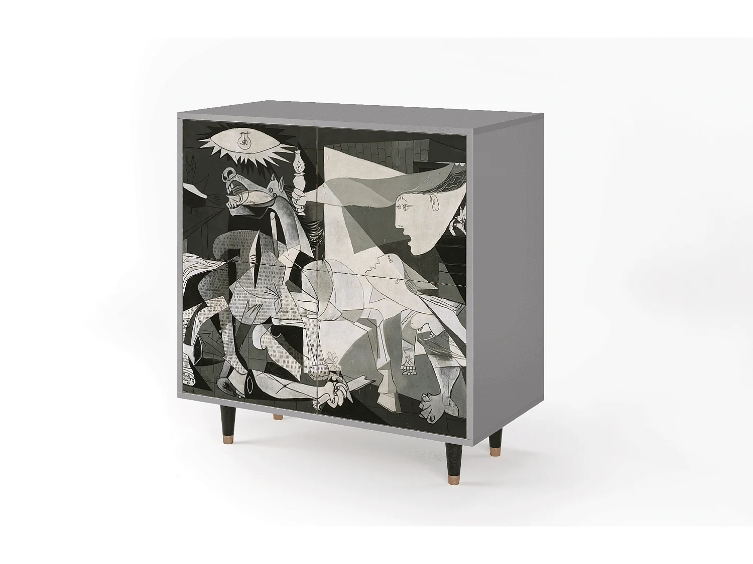 Credenza - 94x96x48 cm - BS3 - Guernica by Picasso, Grigio