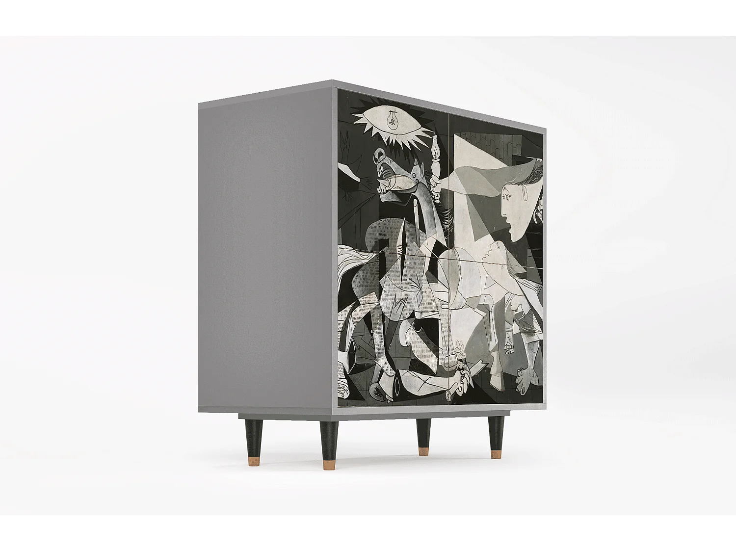 Credenza - 94x96x48 cm - BS3 - Guernica by Picasso, Grigio