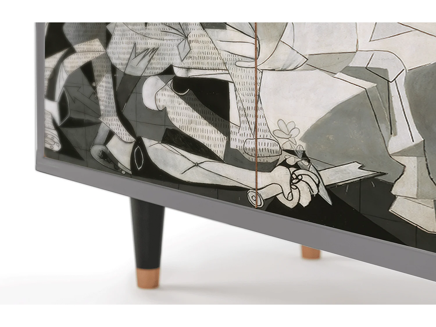 Credenza - 94x96x48 cm - BS3 - Guernica by Picasso, Grigio