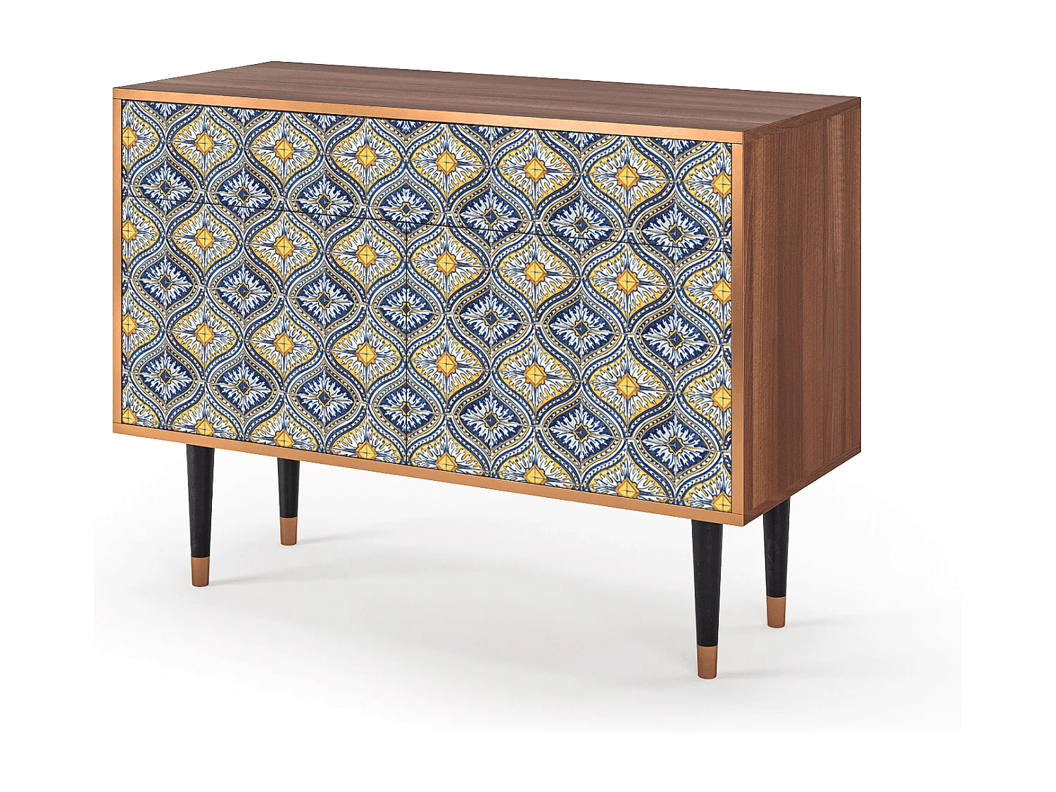 Buffet - 115x85x48 cm - BS4 - Illusory Pattern, Noyer