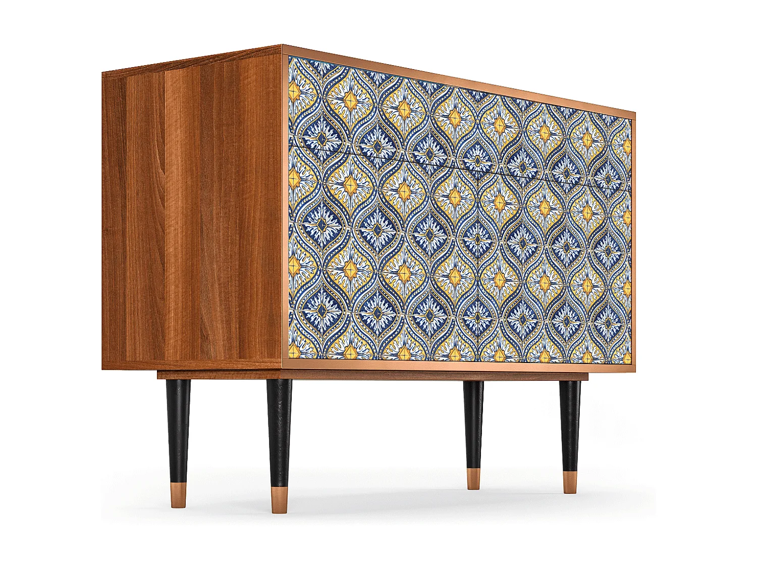 Buffet - 115x85x48 cm - BS4 - Illusory Pattern, Noyer