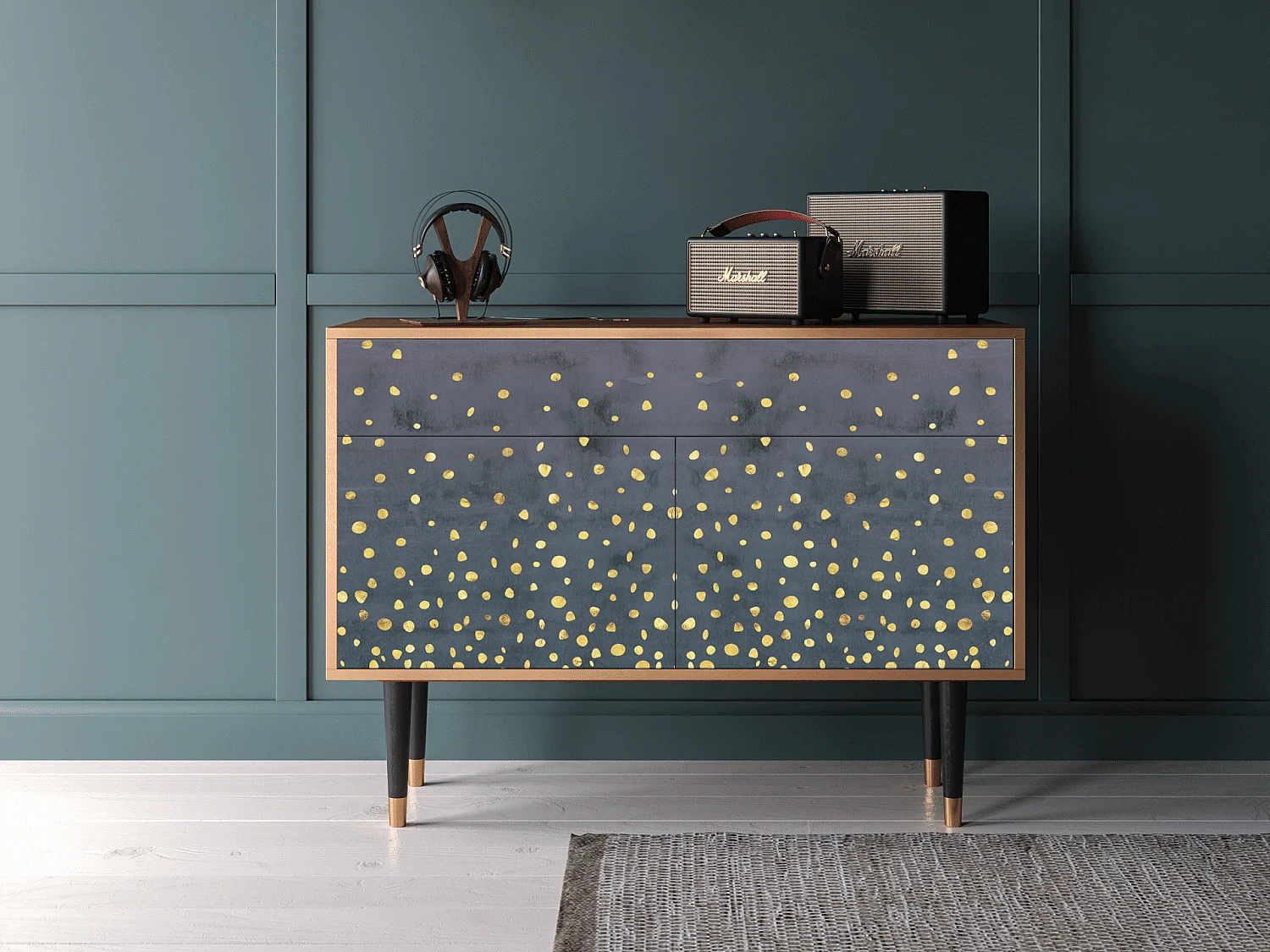 Buffet - 115x85x48 cm - BS4 - Illusory Pattern, Noyer