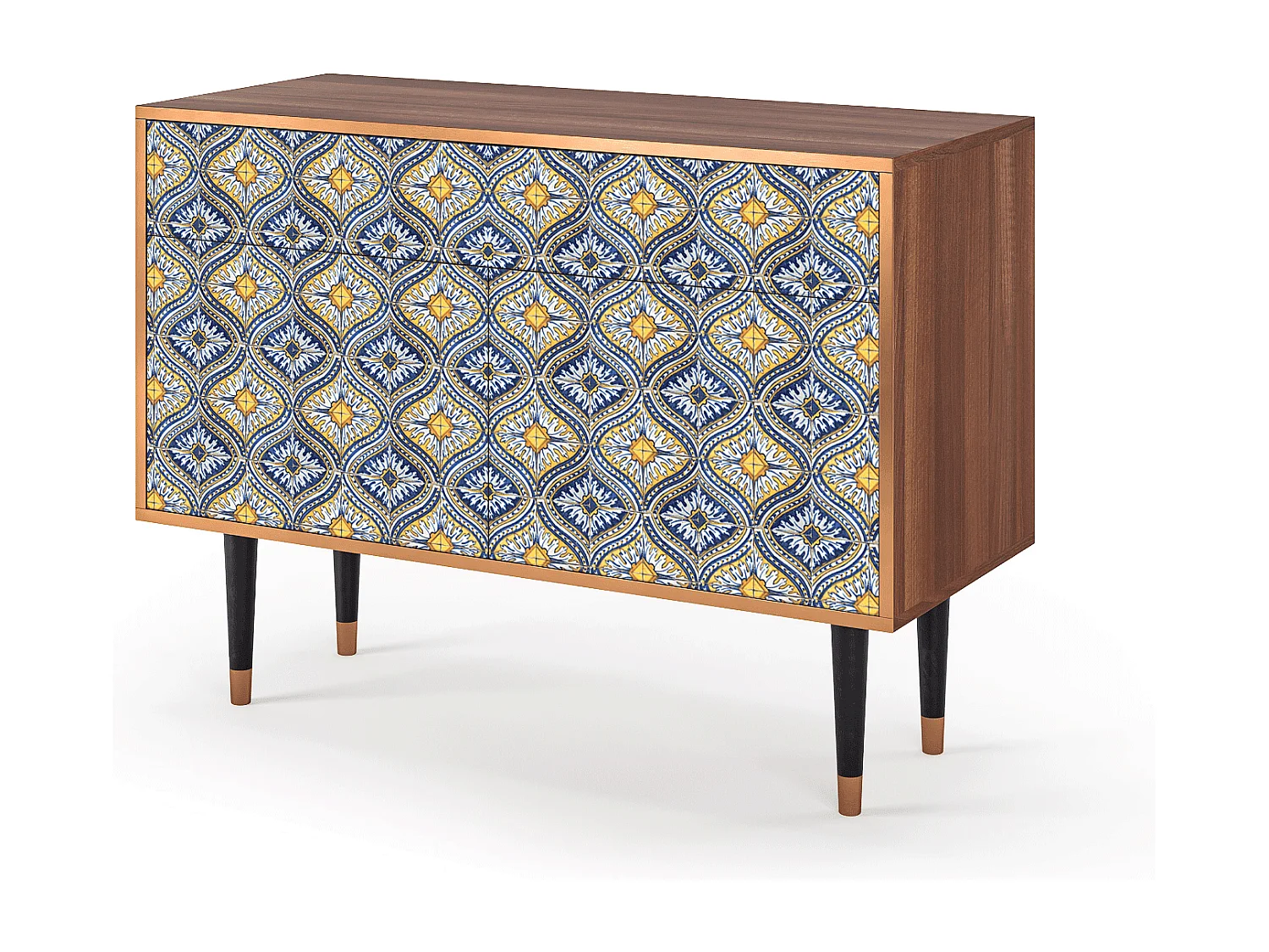 Buffet - 115x85x48 cm - BS4 - Illusory Pattern, Noyer