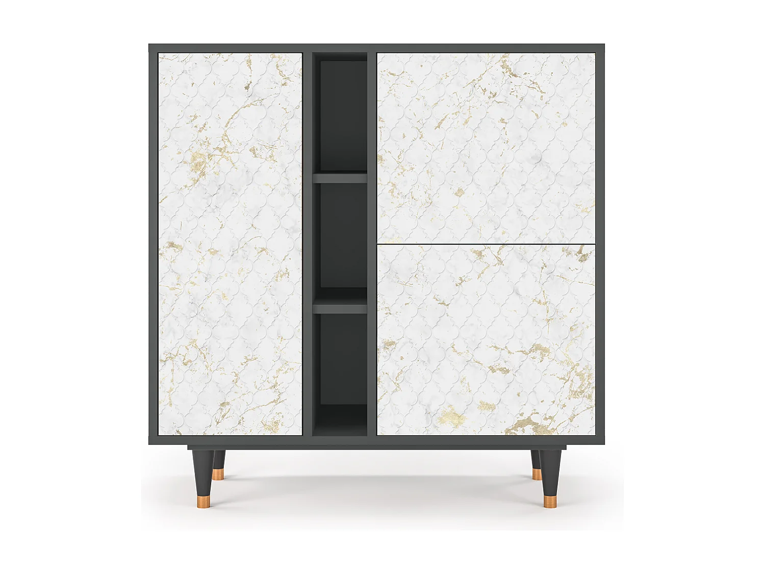 Kredens - 94х96х41 cm - BS5 - Sweet Cotton, Antracyt