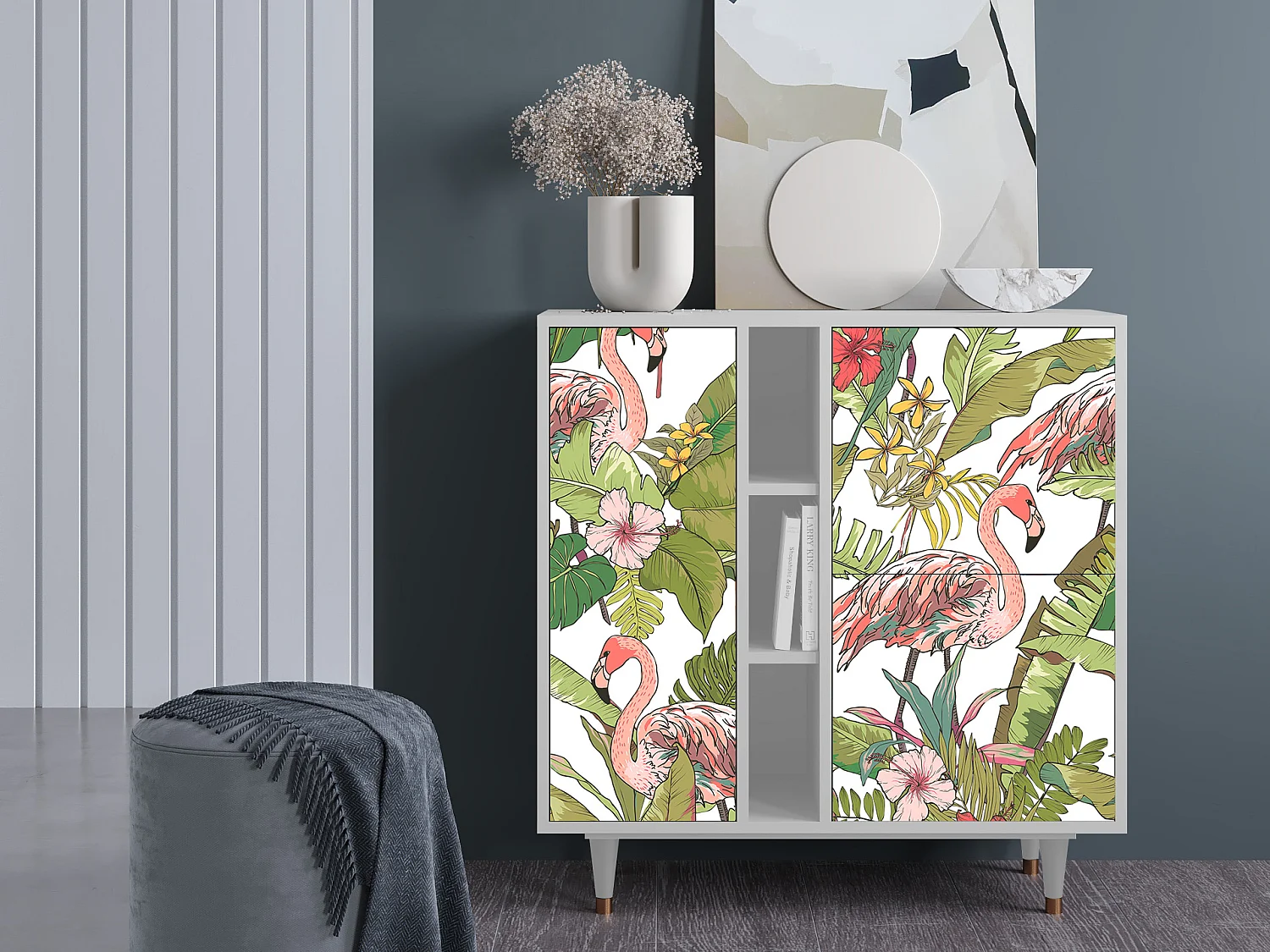 Buffet - 94х96х41 cm - BS5 - Sweet Flamingo, Blanc
