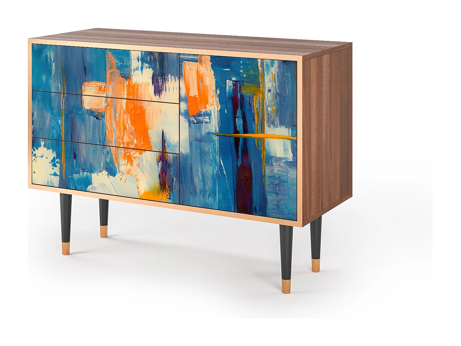 Buffet - 115х84х41 cm - S3 - Abstract Expressionism, Noyer