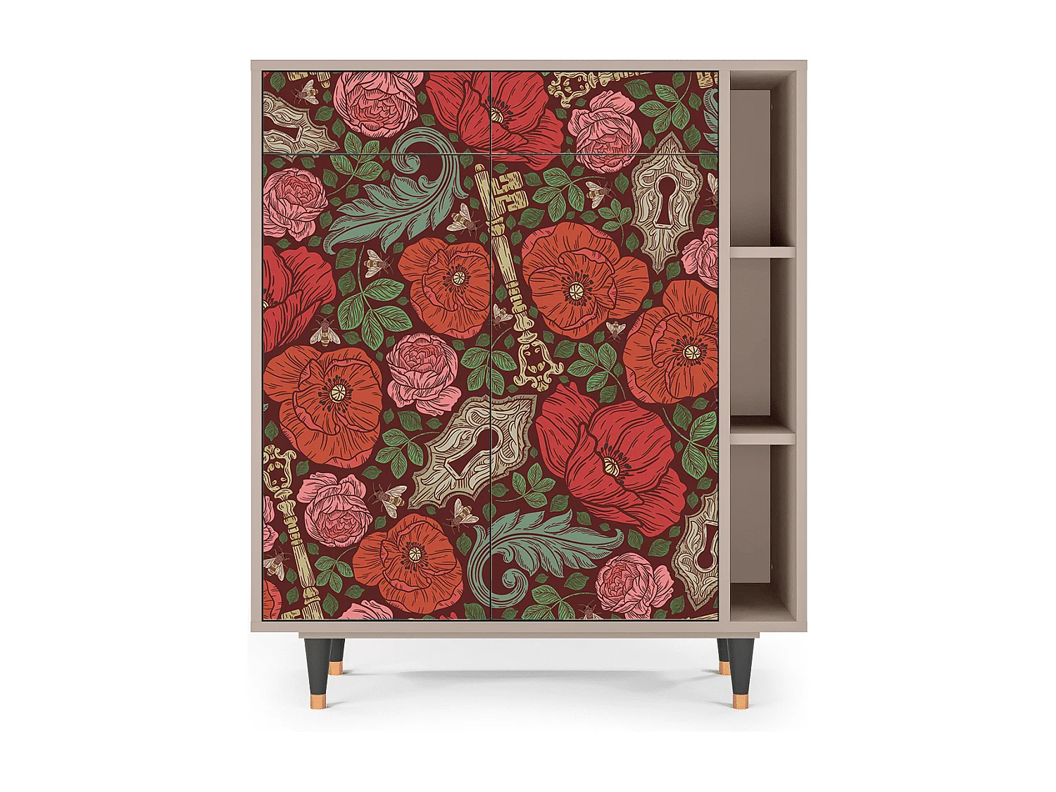 Credenza - 96х110х41 cm - BS6 - Poppy Garden, Latte