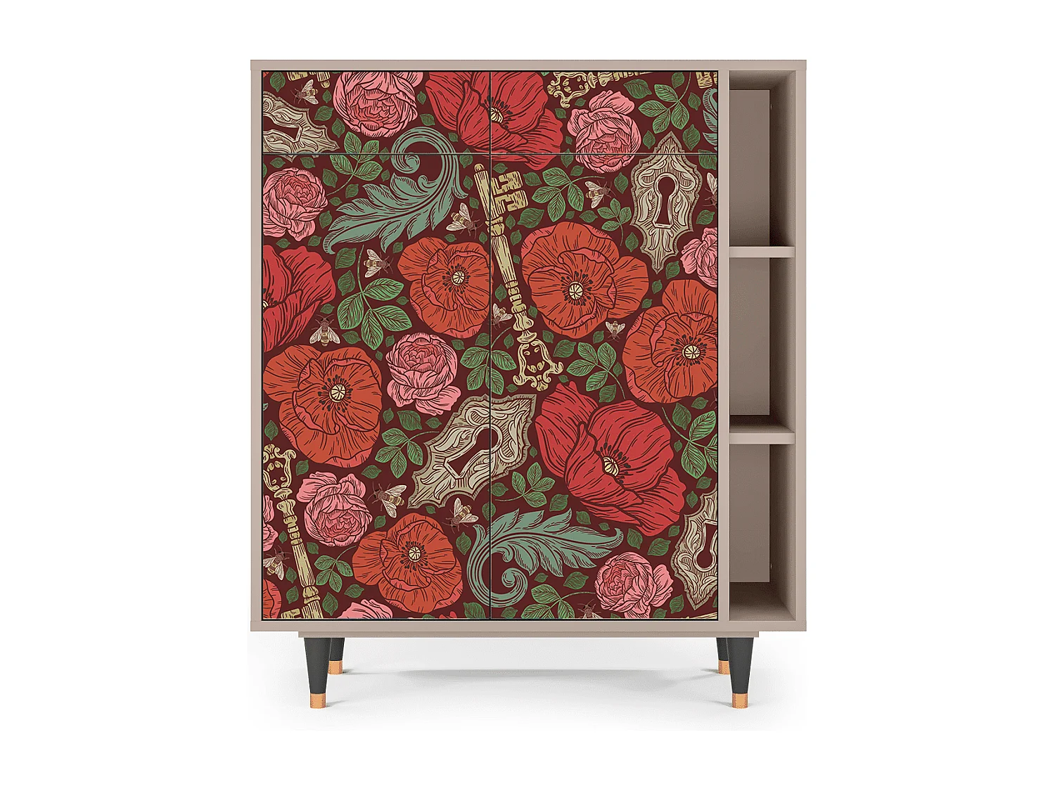 Sideboard - 96х110х41 cm - BS6 - Poppy Garden, Latte
