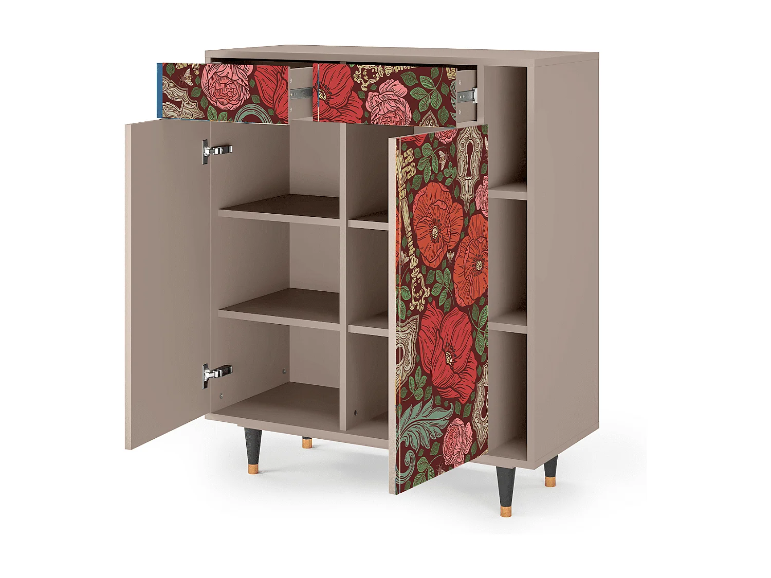 Sideboard - 96х110х41 cm - BS6 - Poppy Garden, Latte