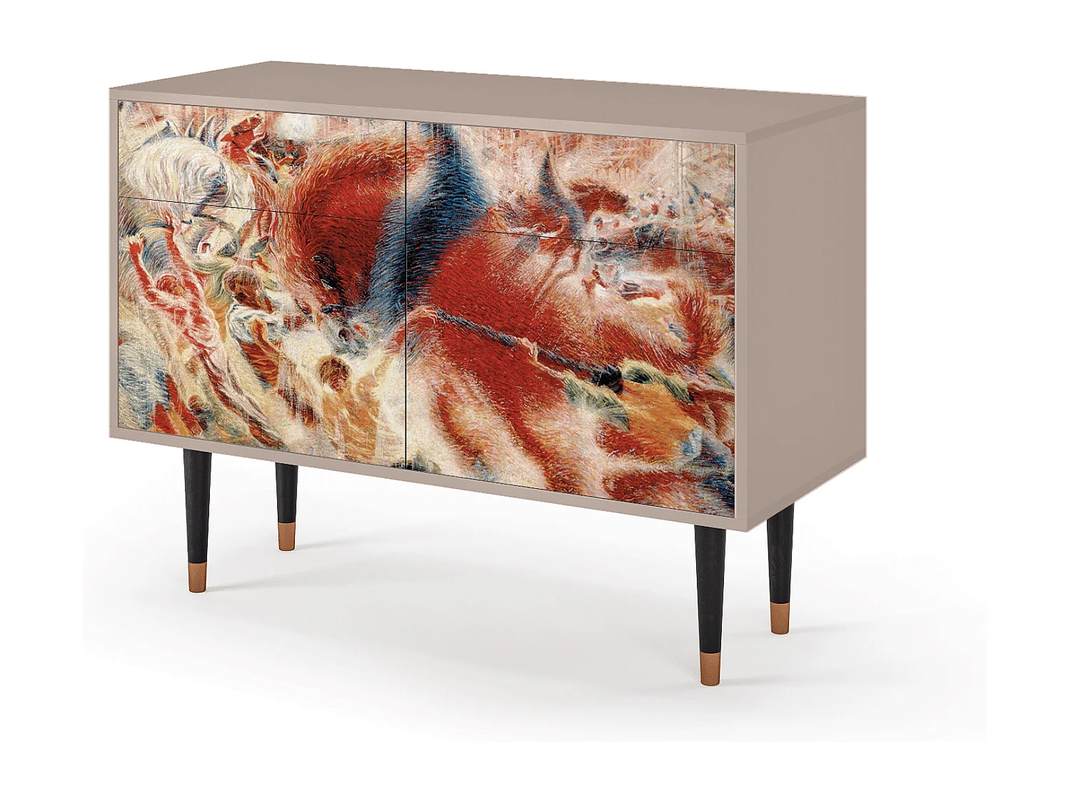 Kredens - 115x85x48 cm - BS4 - The City Rises, Latte