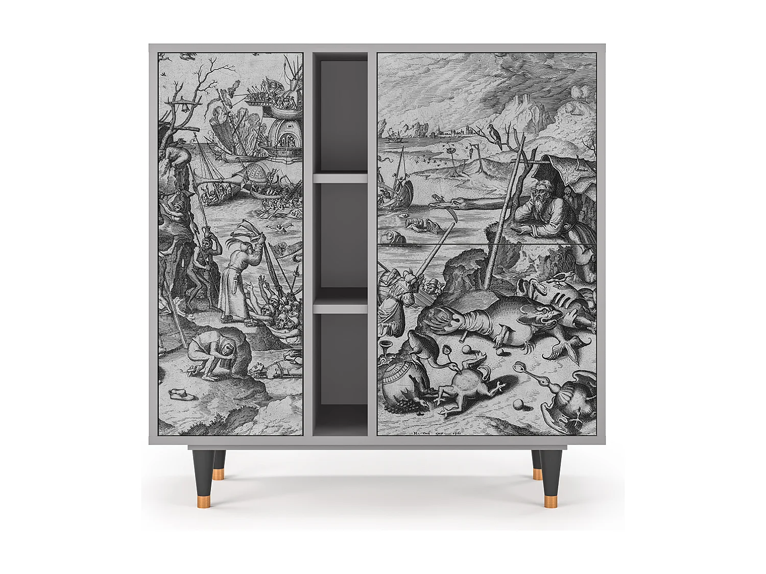 Kredens - 94х96х41 cm - BS5 - The Temptation, Szary