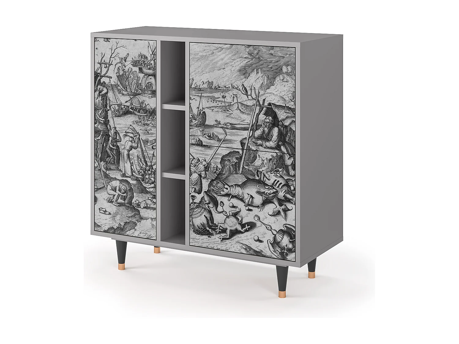 Kredens - 94х96х41 cm - BS5 - The Temptation, Szary