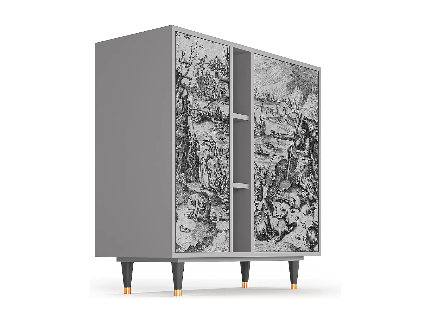 Kredens - 94х96х41 cm - BS5 - The Temptation, Szary