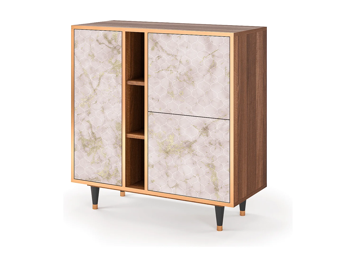 Aparador - 94х96х41 cm - BS5 - Dirty Roses, Nogal