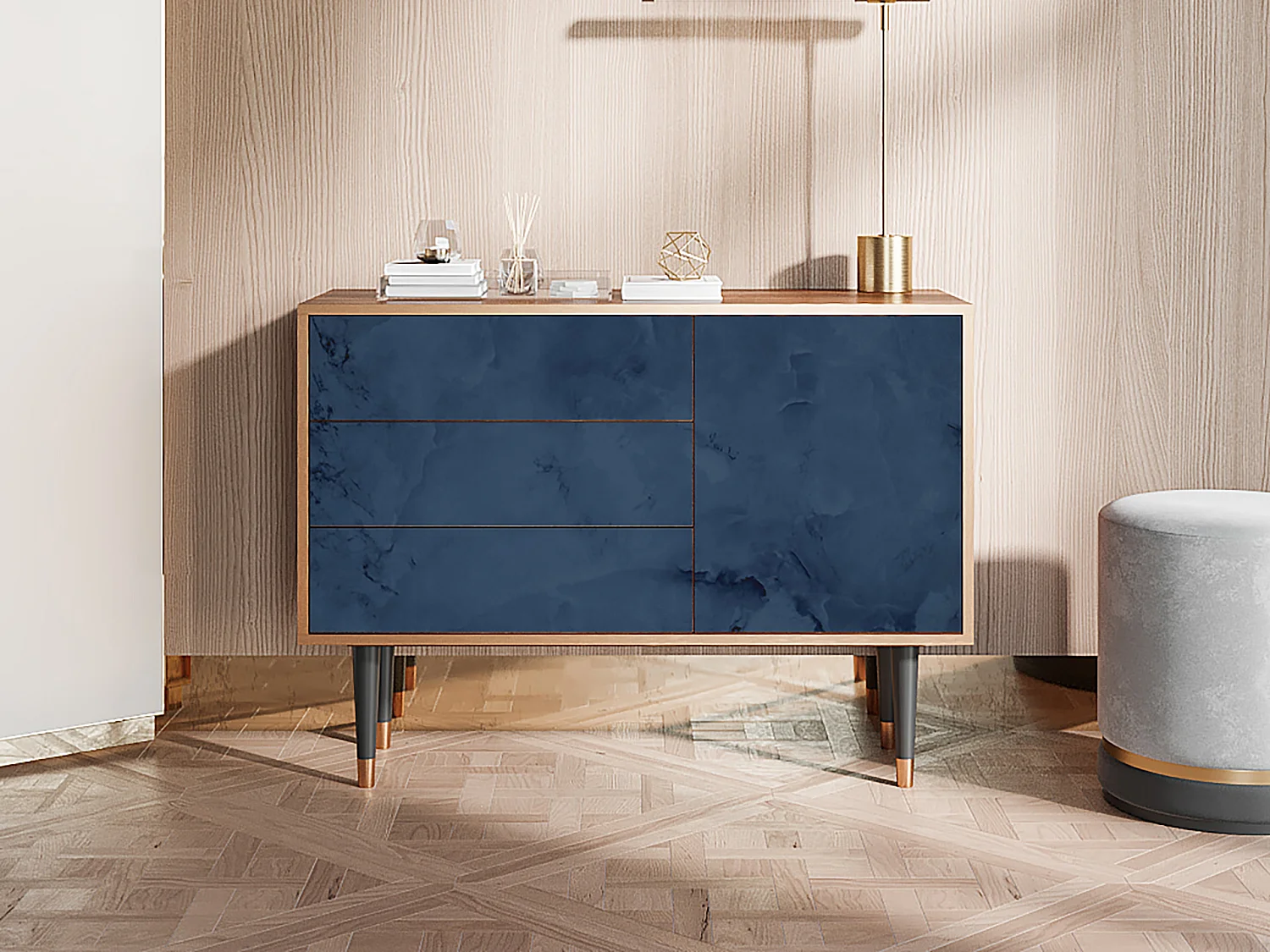 Credenza - 115х84х41 cm - S3 - Endless Galaxi, Noce