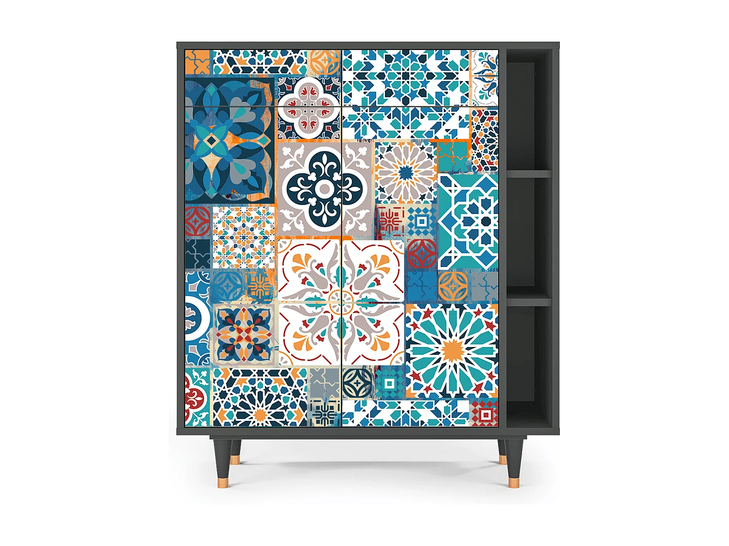 Buffet - 96х110х41 cm - BS6 - Moroccan Market, Anthracite