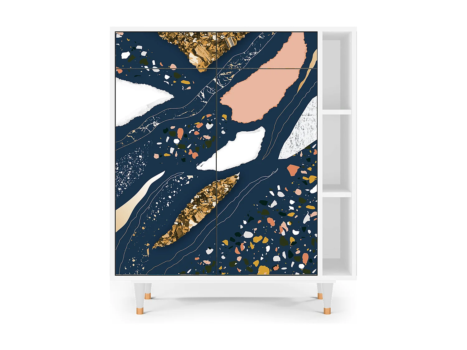 Dressoir - 96х110х41 cm - BS6 - Nude Iceberg, Wit