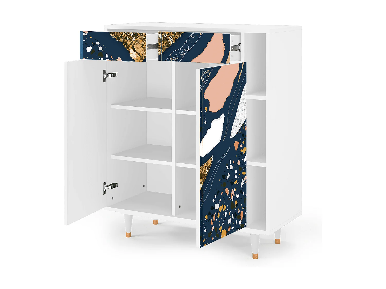 Dressoir - 96х110х41 cm - BS6 - Nude Iceberg, Wit