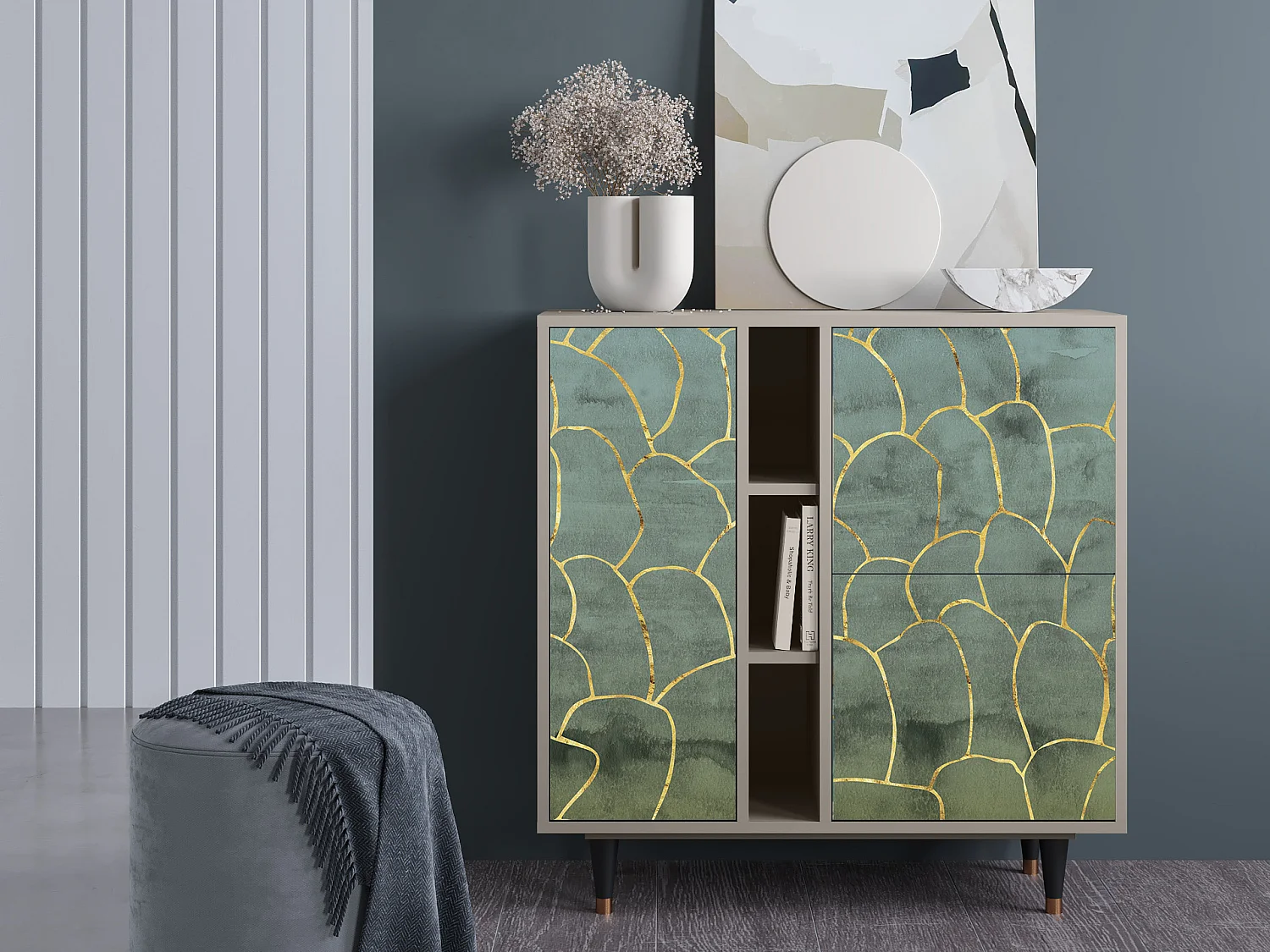 Dressoir - 94х96х41 cm - BS5 - Magnificent Water Lily, Zand