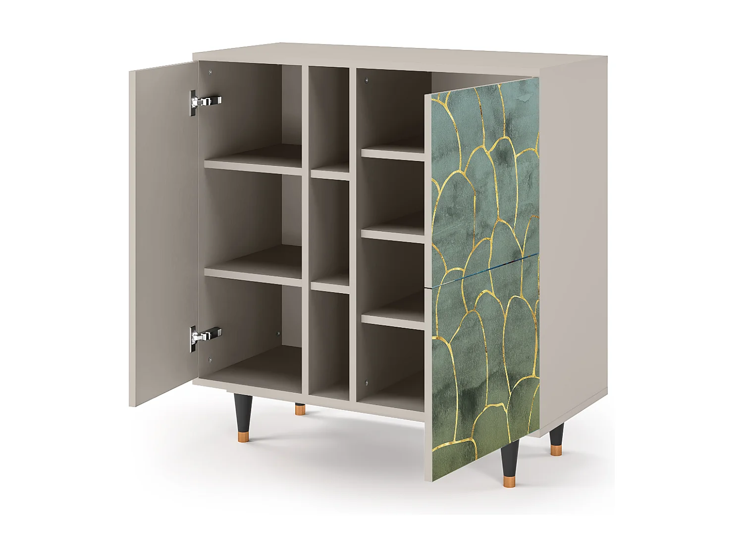 Dressoir - 94х96х41 cm - BS5 - Magnificent Water Lily, Zand