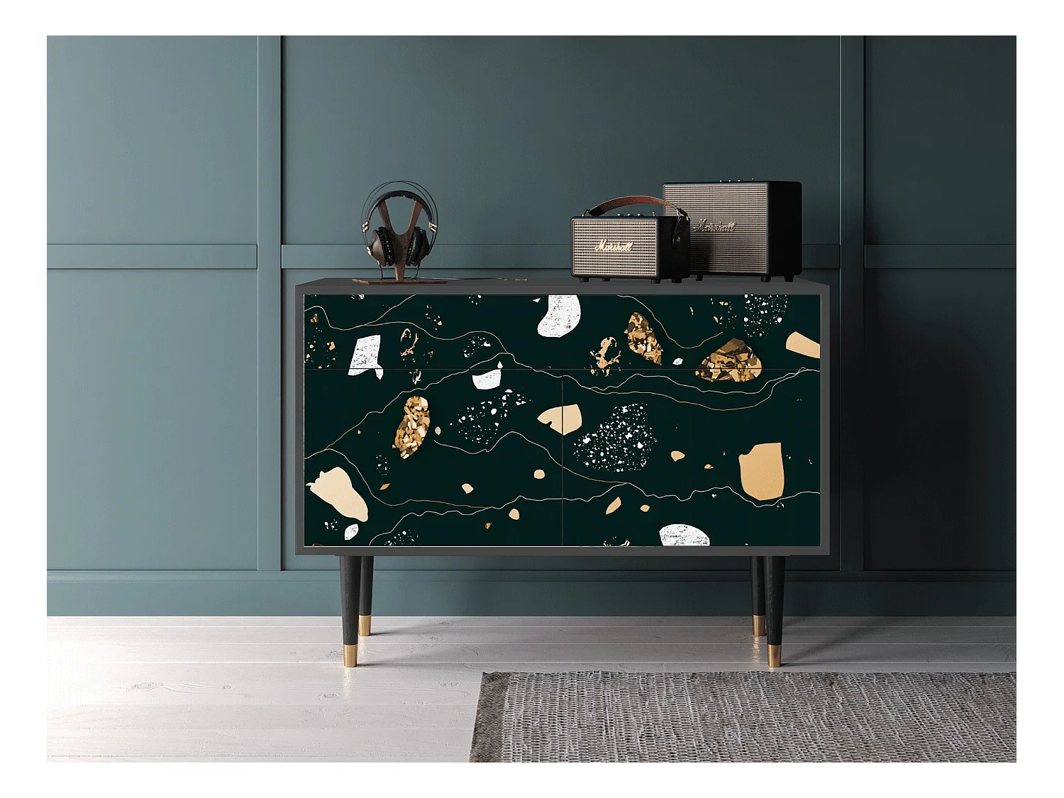 Buffet - 115x85x48 cm - BS4 - Space Rocks, Anthracite