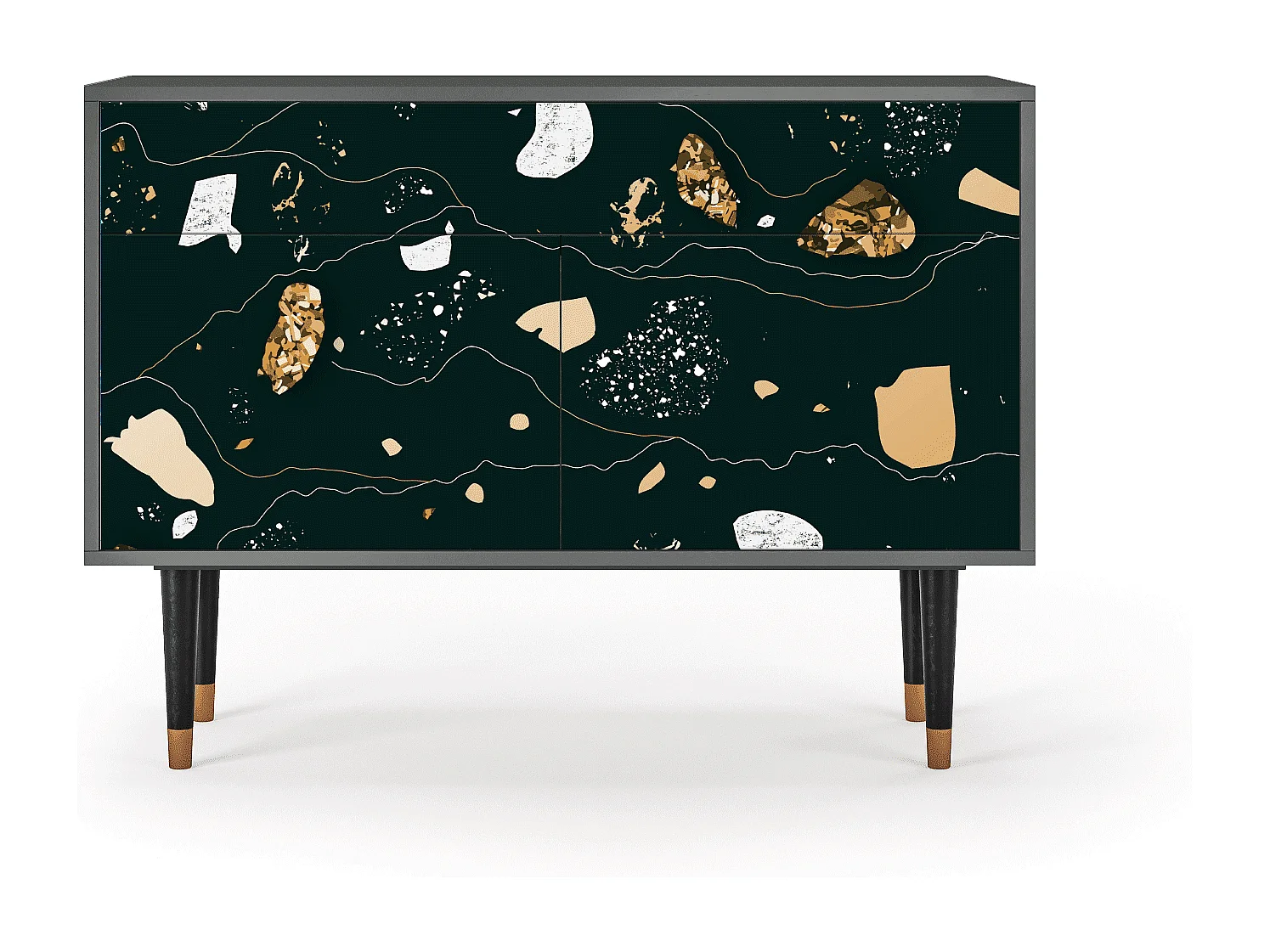 Kredens - 115x85x48 cm - BS4 - Space Rocks, Antracyt