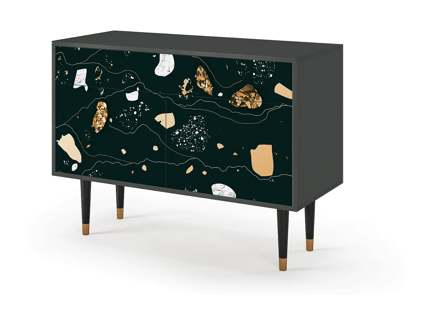 Kredens - 115x85x48 cm - BS4 - Space Rocks, Antracyt