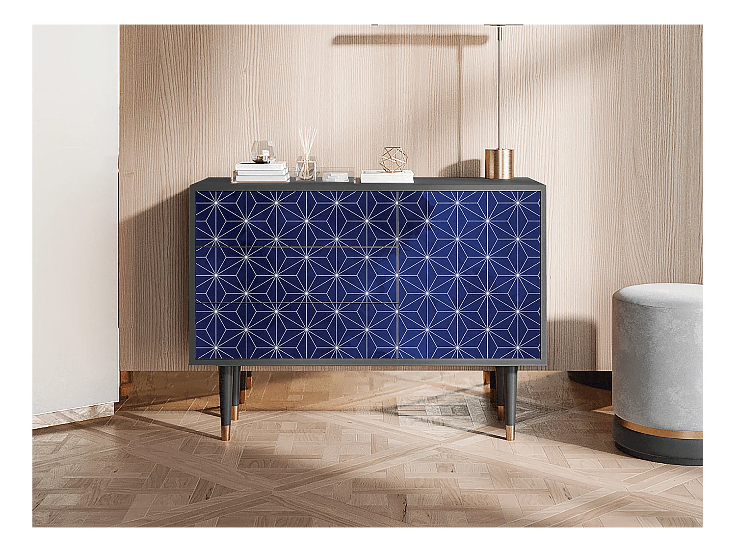 Credenza - 115х84х41 cm - S3 - Milky Way, Antracite