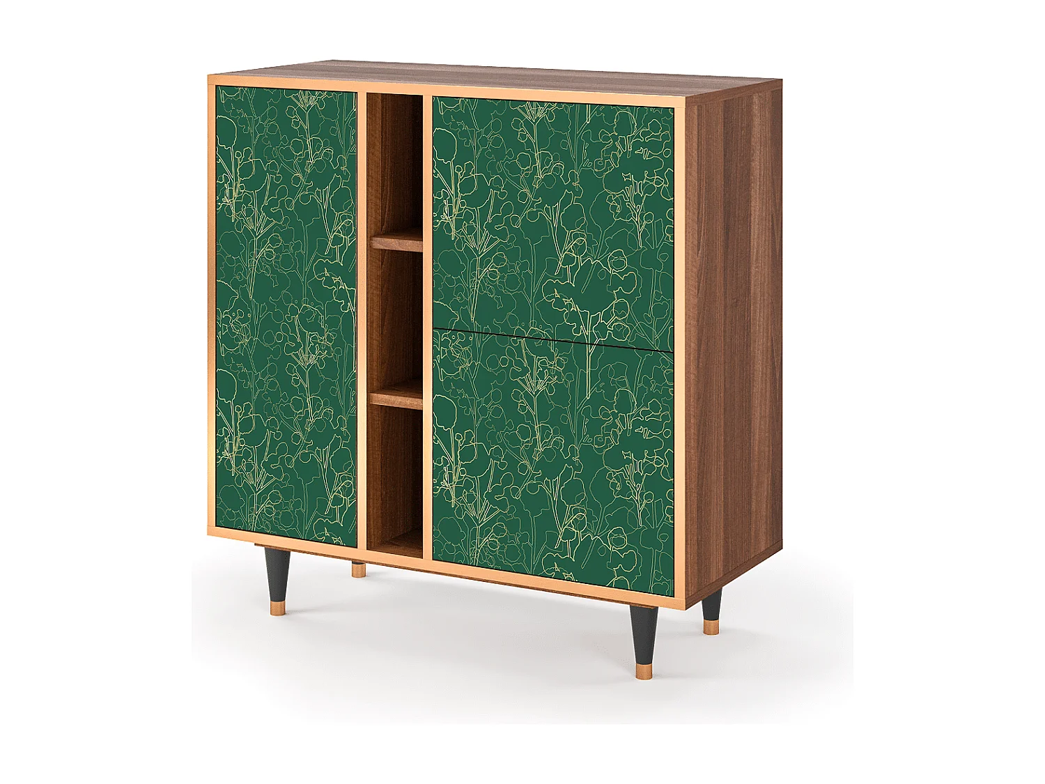 Kredens - 94х96х41 cm - BS5 - Emerald Forest, Orzech