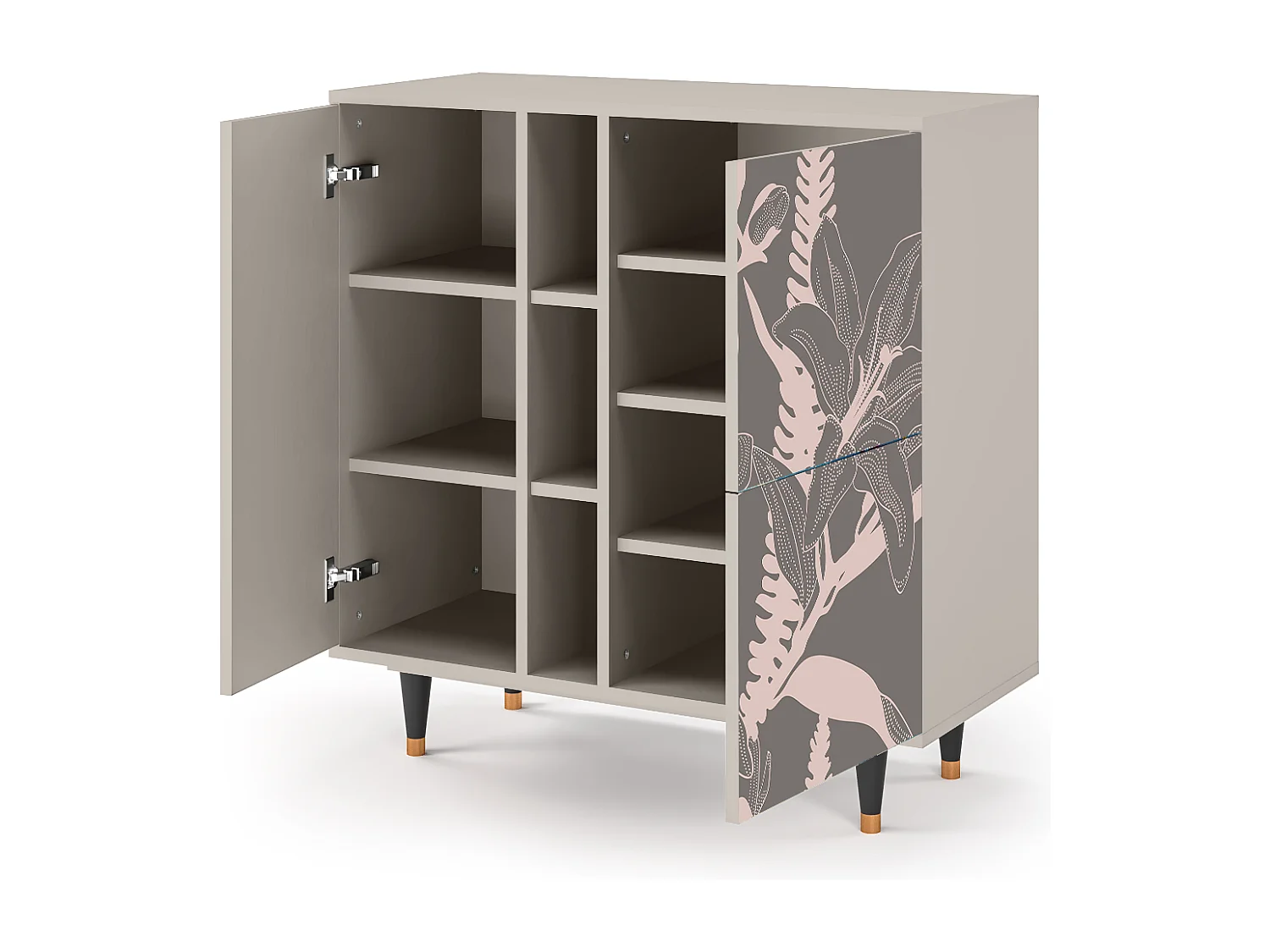 Dressoir - 94х96х41 cm - BS5 - Issabelline Flower, Zand