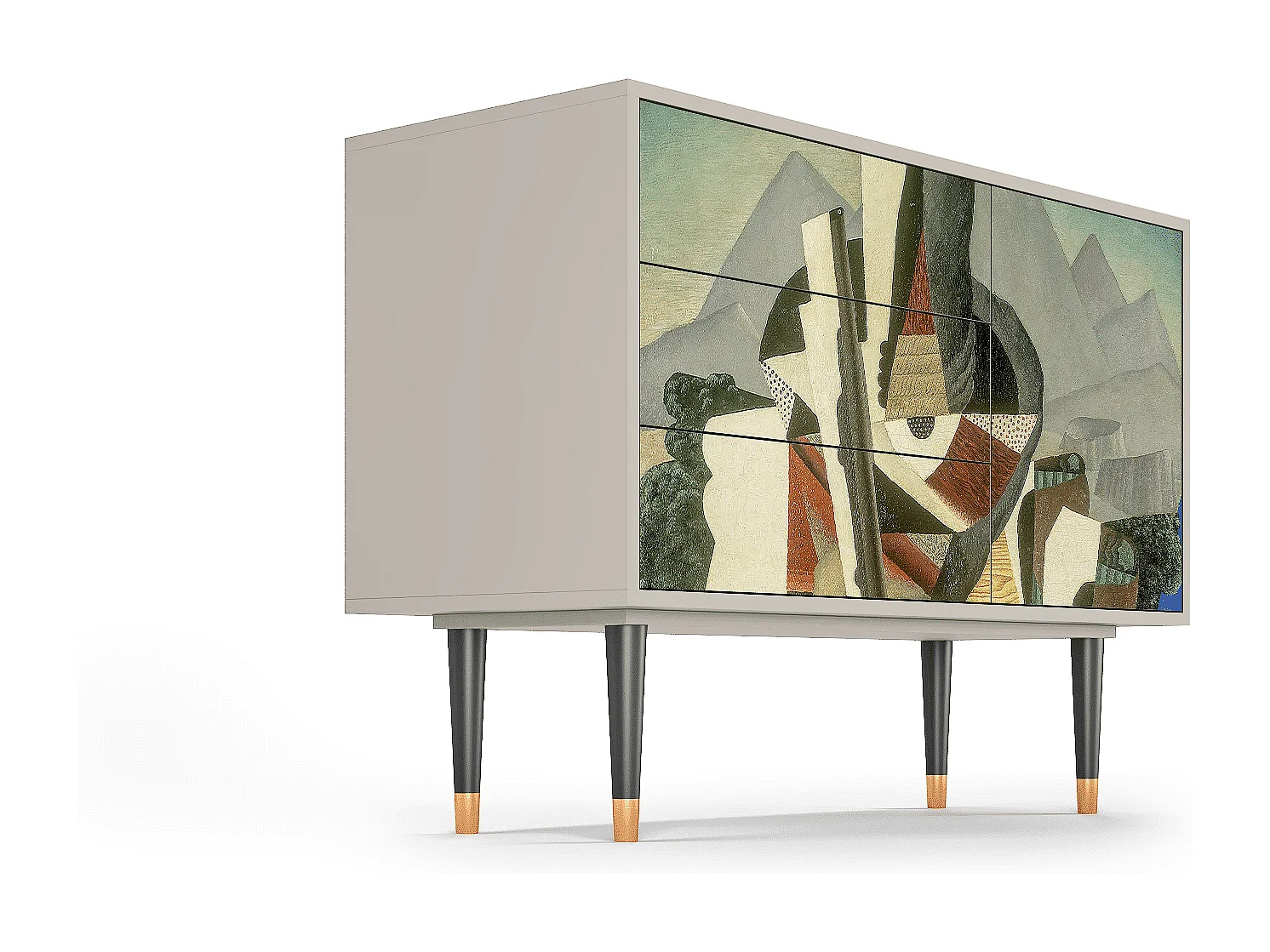 Credenza - 115х84х41 cm - S3 - The Cubist Paintings , Sabbia